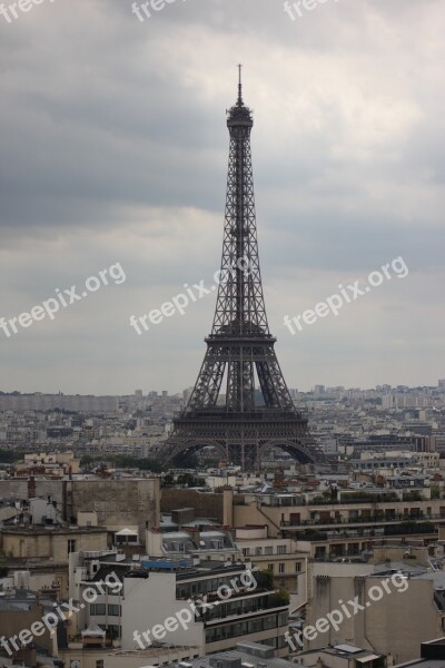 Paris Torre Landscape France Eiffel Tower