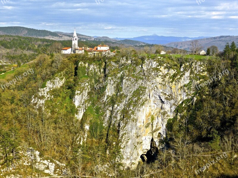 Church Hilltop Landmark Scenic Steep