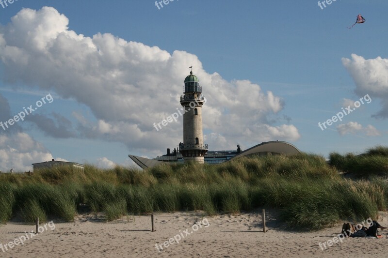 Coast Baltic Sea Warnemünde Lighthouse Sea