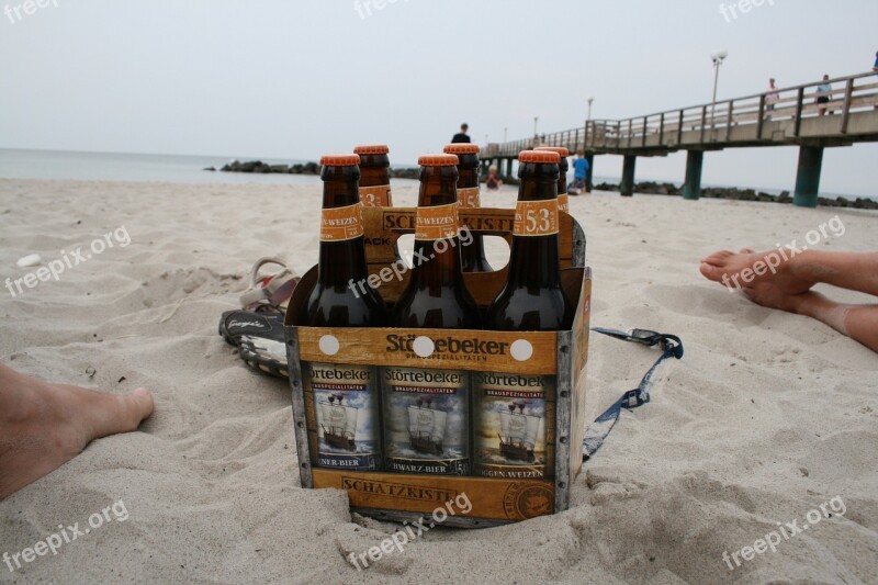 Sea Beach Sand Water Beer