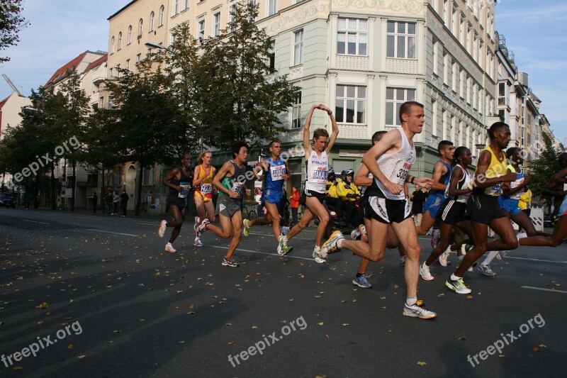 Berlin Marathon Runners Sport Run