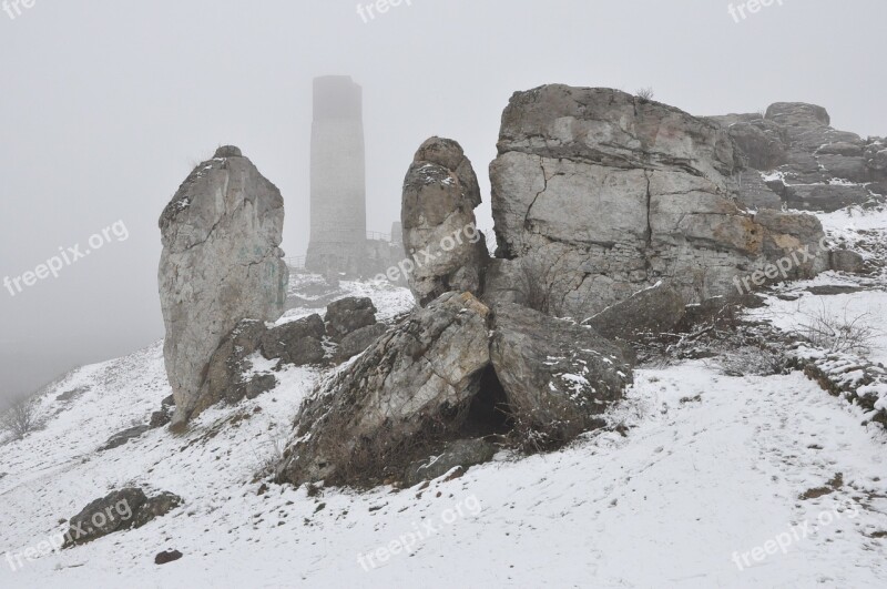 Winter Snow White Castle The Ruins Of The