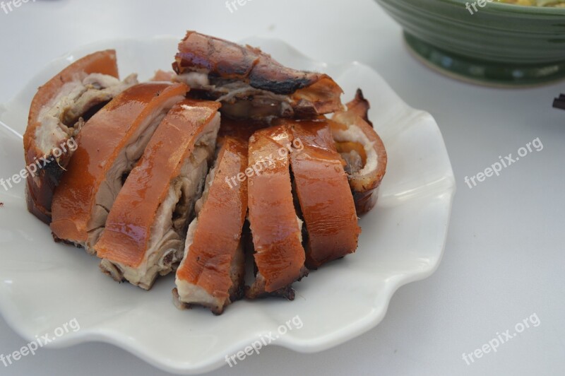 Pork Dish Barbecue Bbq Meat