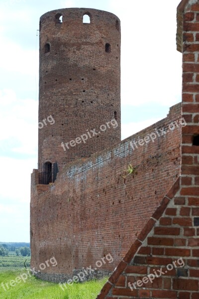 Castle Tower Czersk Stone Wall Walls