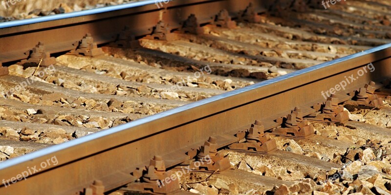 Track Ties Railroad Tracks Gravel Railway