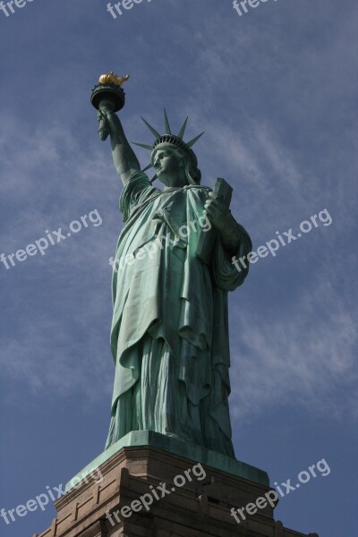 Statue Freedom America Ellis Island Free Photos