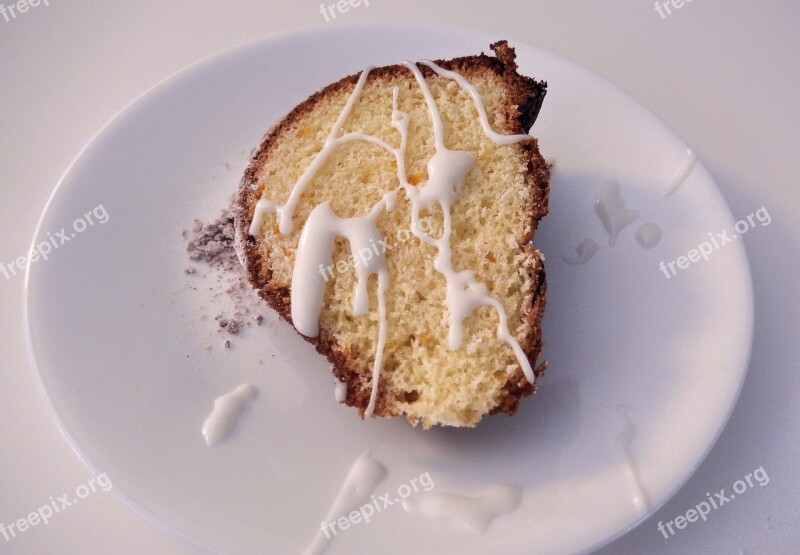 Orange Cake Cocoa Icing Sugar Dessert Food