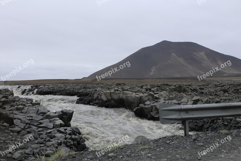 Wild River Mountains The Stones Wilderness Iceland