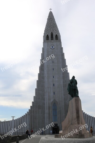 Protestant Church The City Centre Rejkjavik Iceland Monument