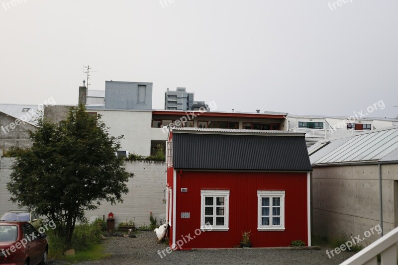 Rejkjavik The City Centre Iceland Little Red Cottage Free Photos