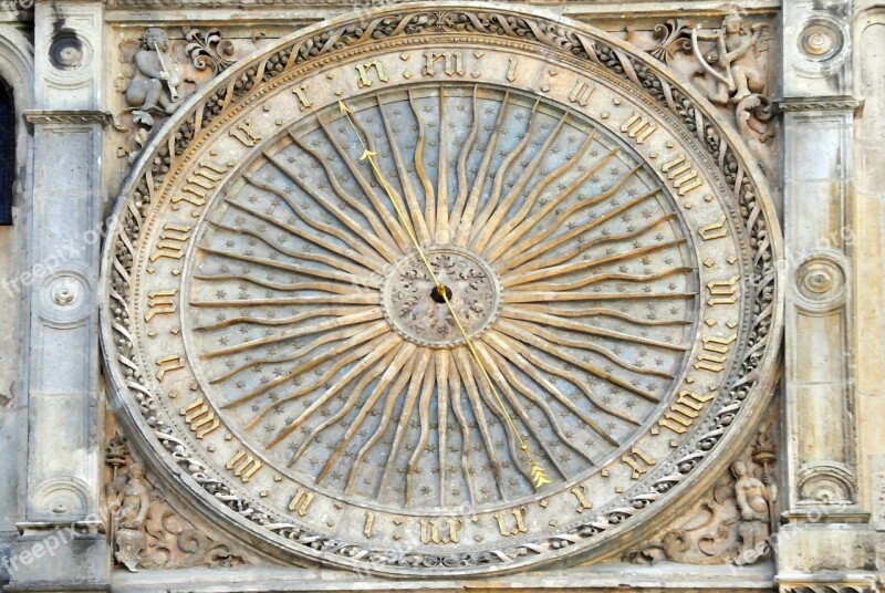 Dial Clock Cathedral Chartres France