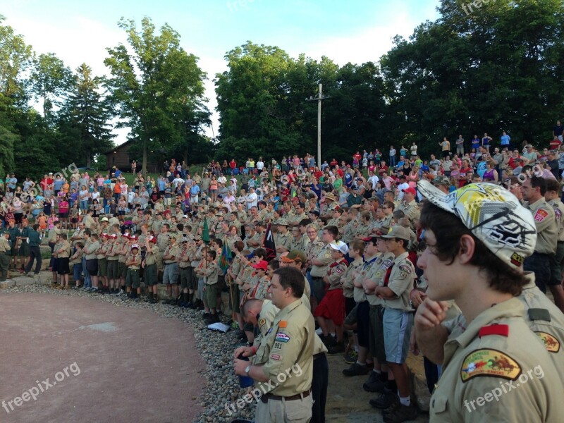 Scouts Camp Geiger Campfire Assembly Free Photos