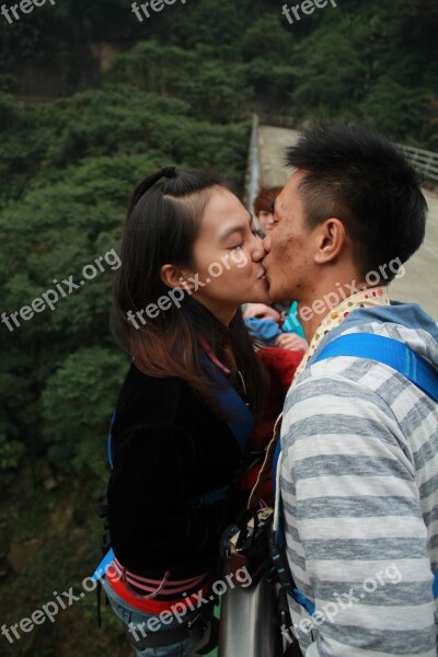 Bridge Bungee Kiss Free Photos