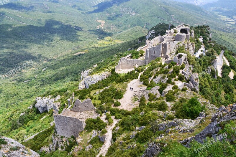 Castle South Cathar Peyrepertuse Free Photos