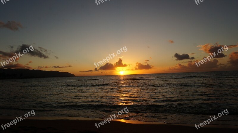 Landscape The Sea The Evening Sun Free Photos