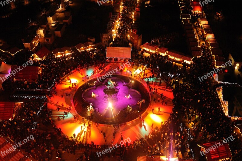 Berlin Christmas Market Dark At Night Hustle And Bustle