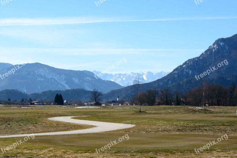 Landscape Chiemgau Mountains Nature Distant