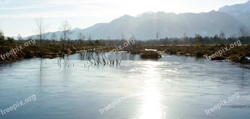 Sunbeam Landscape Lake Mountains Chiemgau