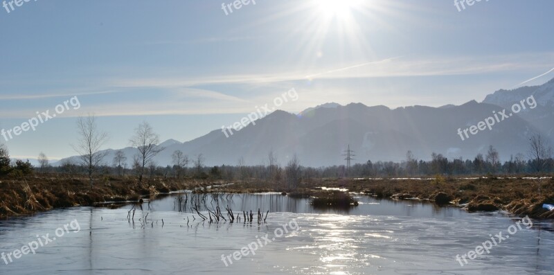 Sunbeam Landscape Lake Mountains Chiemgau