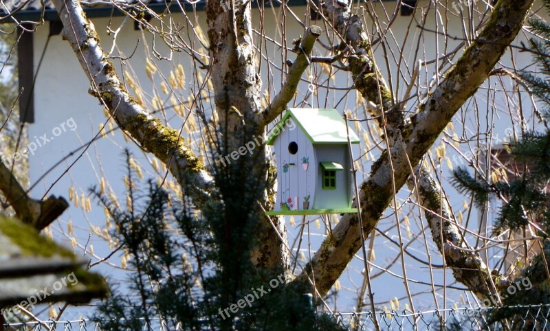 Aviary Nesting Box Tree Garden Colored