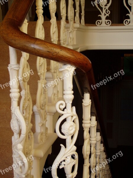 Railing Stairs Treppengeländer Cast Iron Pans Decorated