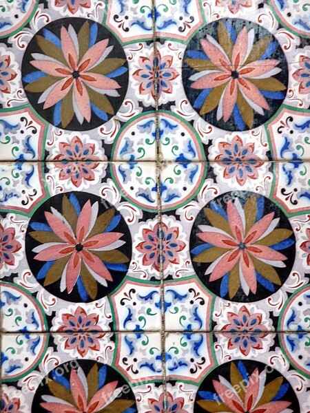 Tile Portugal Pink Azuleros Free Photos