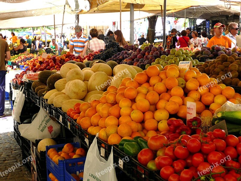 Market Fruit Vegetables Spread Power