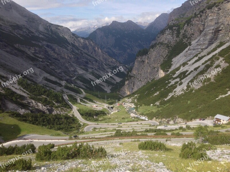 Stelvio Lombardy Step Mountain Road