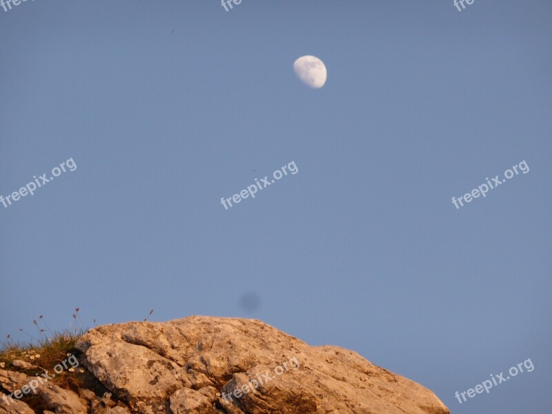 Rocks Luna Sky Free Photos