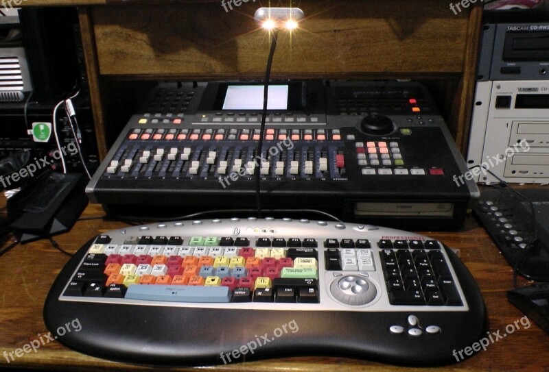 Audio Mixer Video Editing Desk