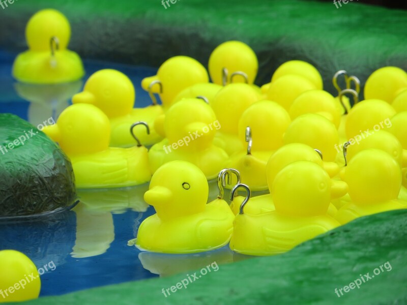 Hook-a-duck Funfair Yellow Duck Plastic