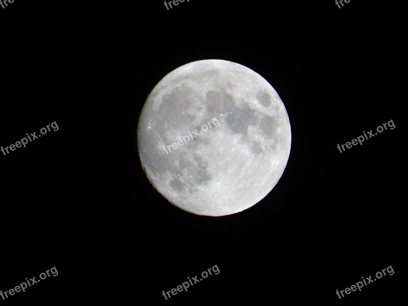 Moon Sky Night Lunar Astronomy