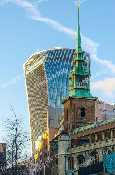 London Walki-talkie Skyscraper Church Town Center