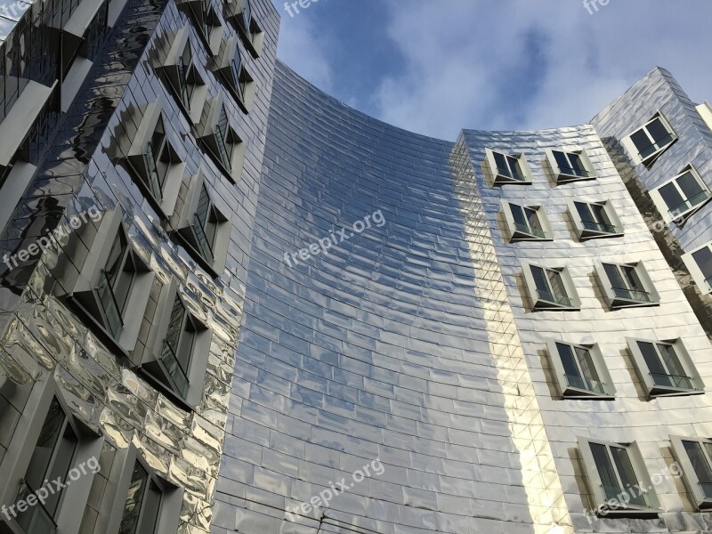 Architecture Building Facade Mirroring Düsseldorf