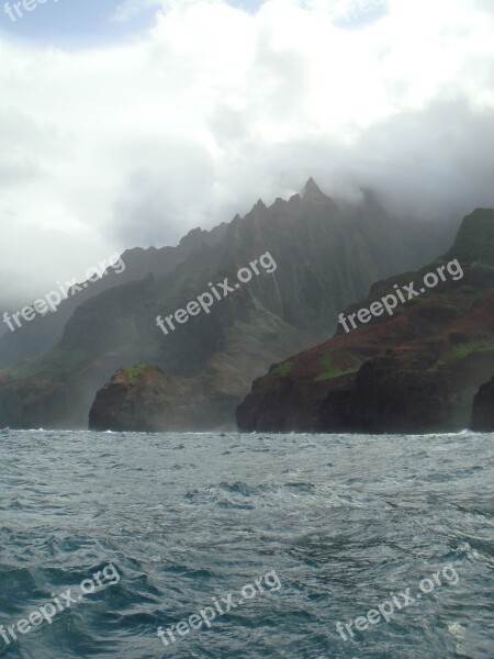 Hawaii Cliffs Island Coastline Free Photos