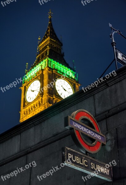 Big Ben London England United Kingdom Clock