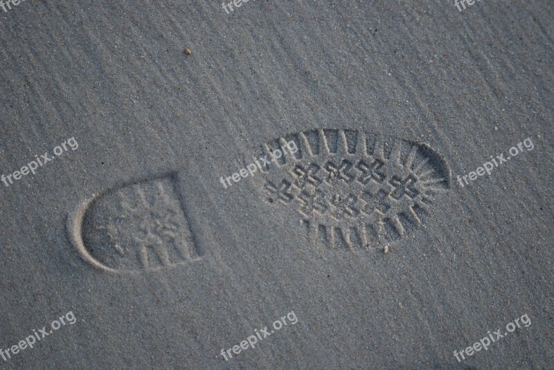 Footprint Sand Shoe Free Photos