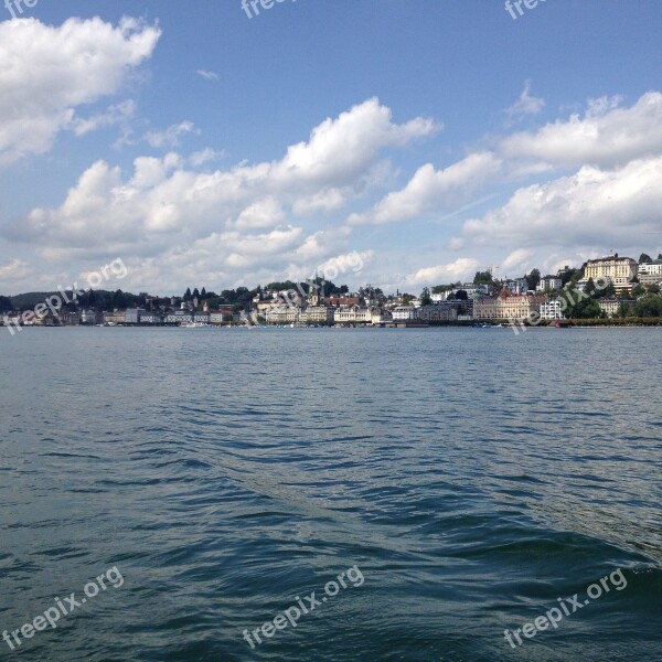 Lucerne Lake Swiss Switzerland Landscape