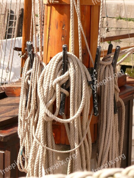 Sailing Old Rig Sea Water Sailing Vessel