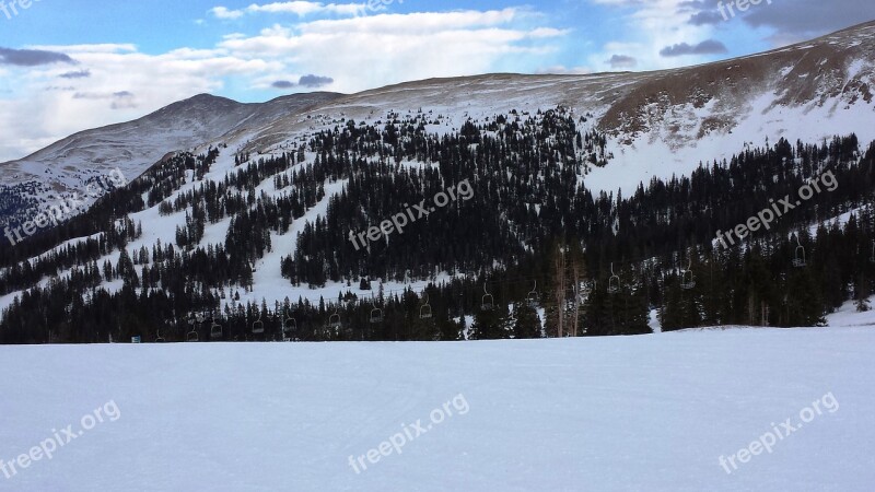 Nature Snowy Scenic Mountains Slope