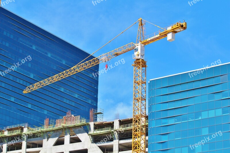 Baukran Crane Construction Housebuilding Load Lifter