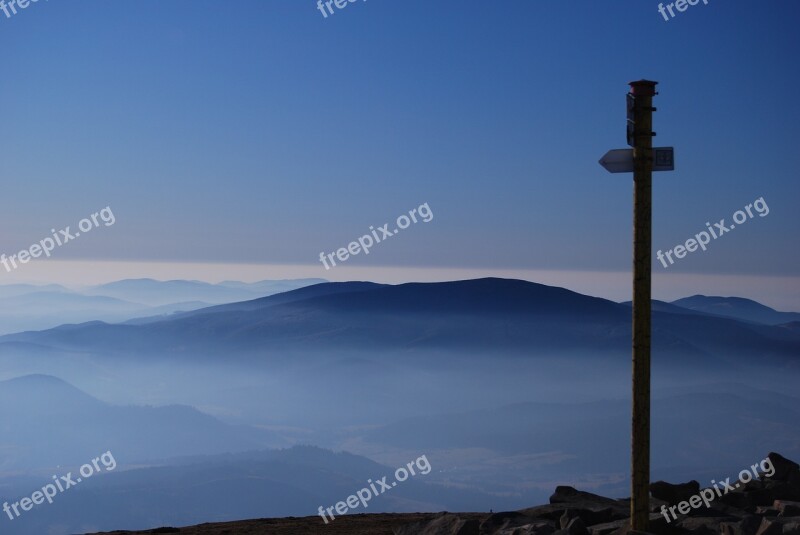 Mountains Clouds The Fog Tops Top View