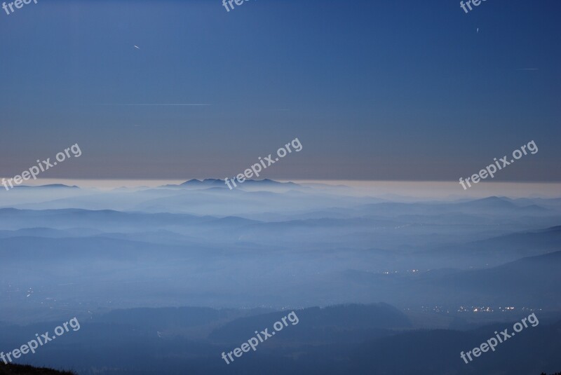 Mountains Clouds The Fog Tops Top View