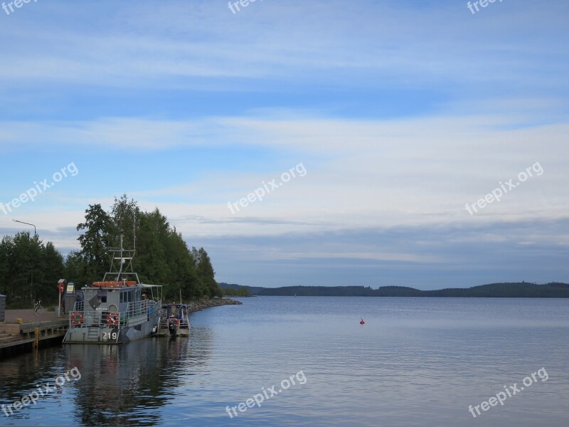 Lake Blue Finland Silent Jetty