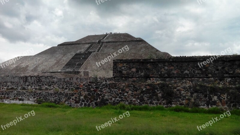 Pyramids Mexico Aztec Teotihuacan Free Photos