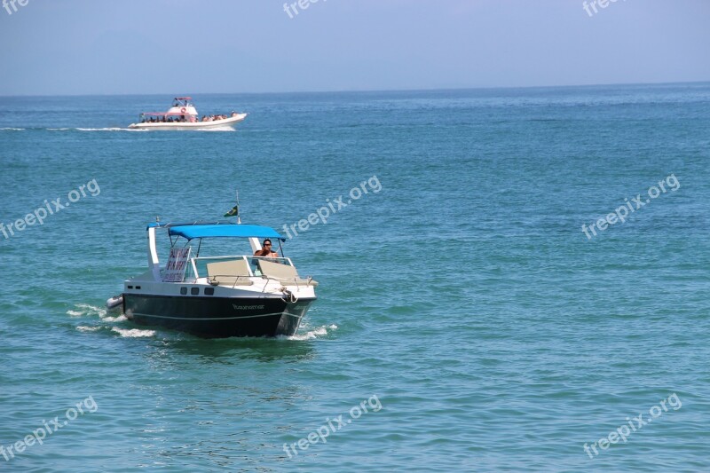 Beach Ocean Boat Speedboat Free Photos