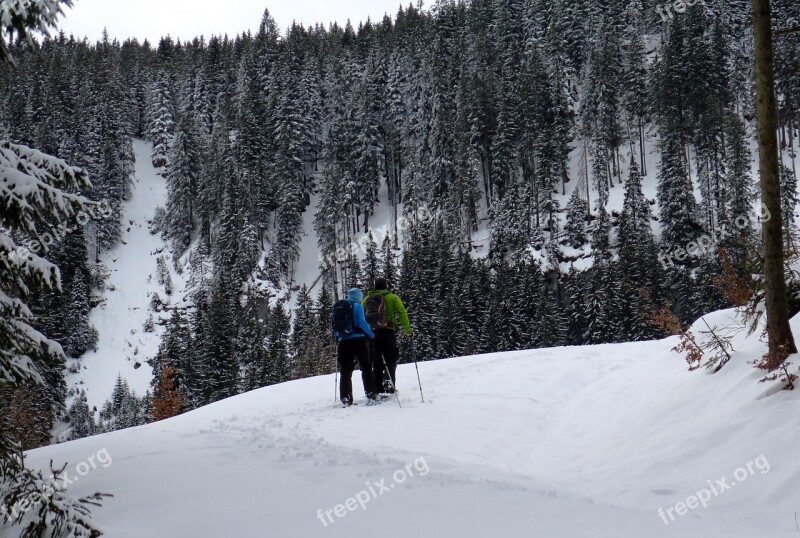 Snowshoeing Snow Shoes Snow Alpinism Bergsport