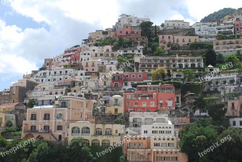 Amalfi Coast Positano Italy Coast Mediterranean