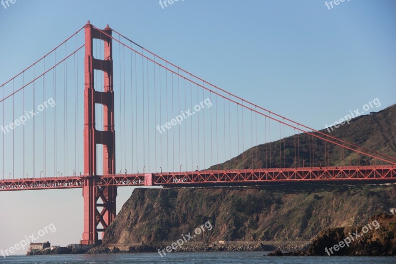 Golden Gate Bridge San Francisco Marin Landmark Pacific