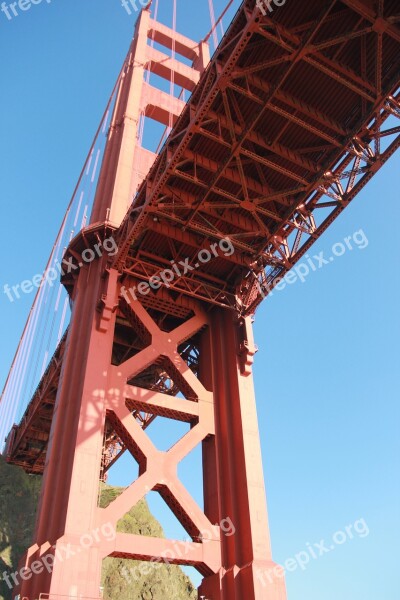 Golden Gate Bridge San Francisco Bay Pacific Structure